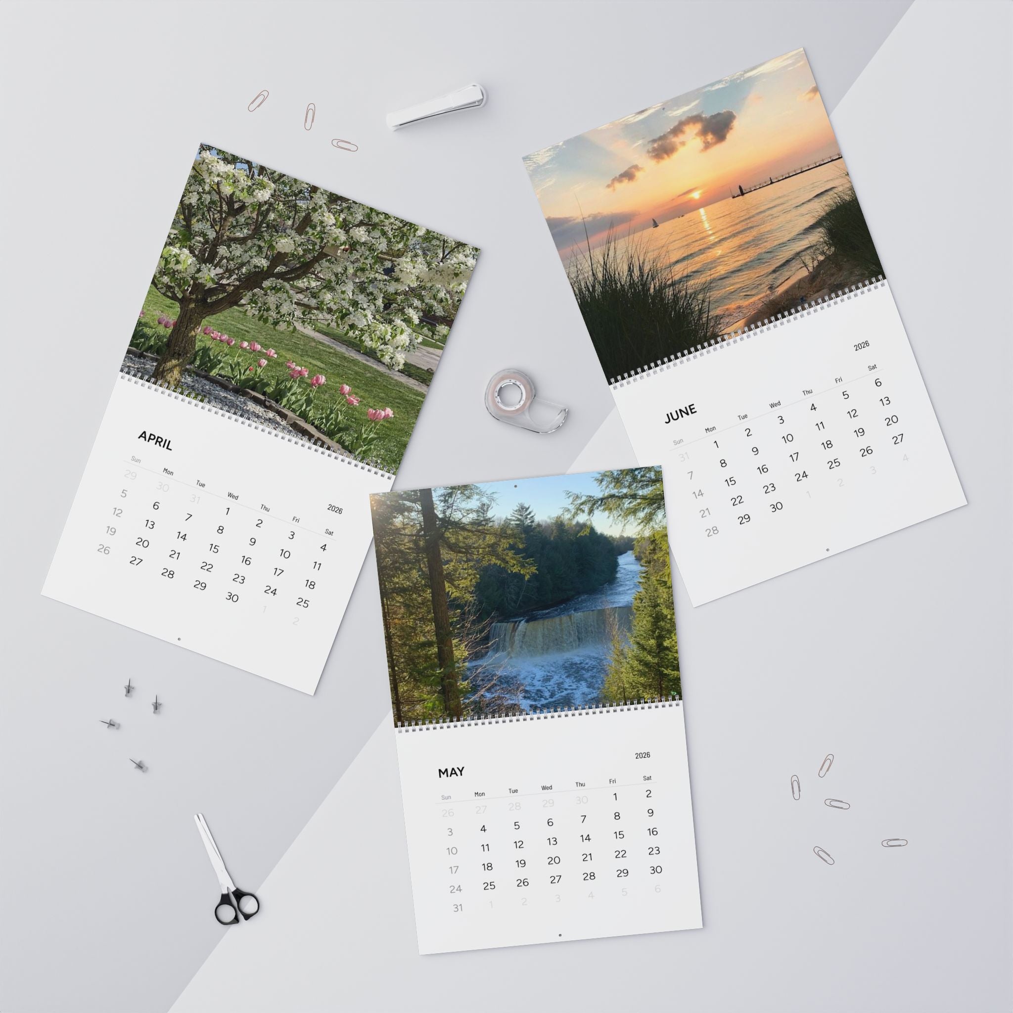 2026 Scenic Wall Calendar – Monthly Photos of Landscapes & Cityscapes
