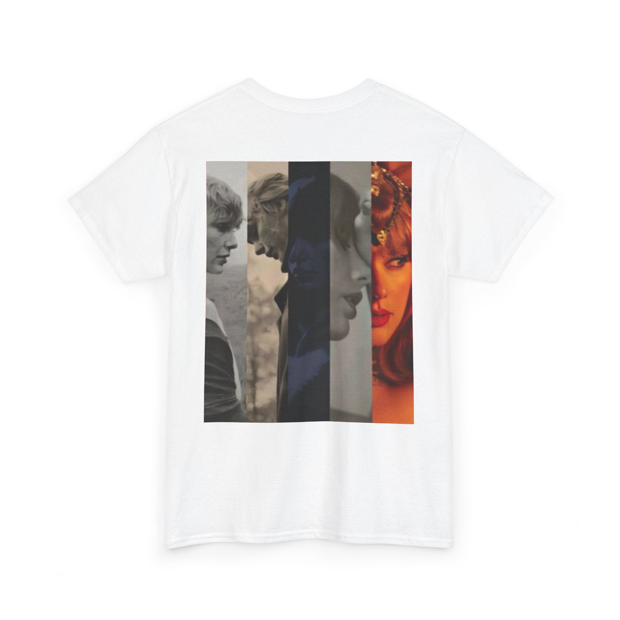 Retro Film Portraits Tee — Vintage Color-Strip Pop star T-Shirt