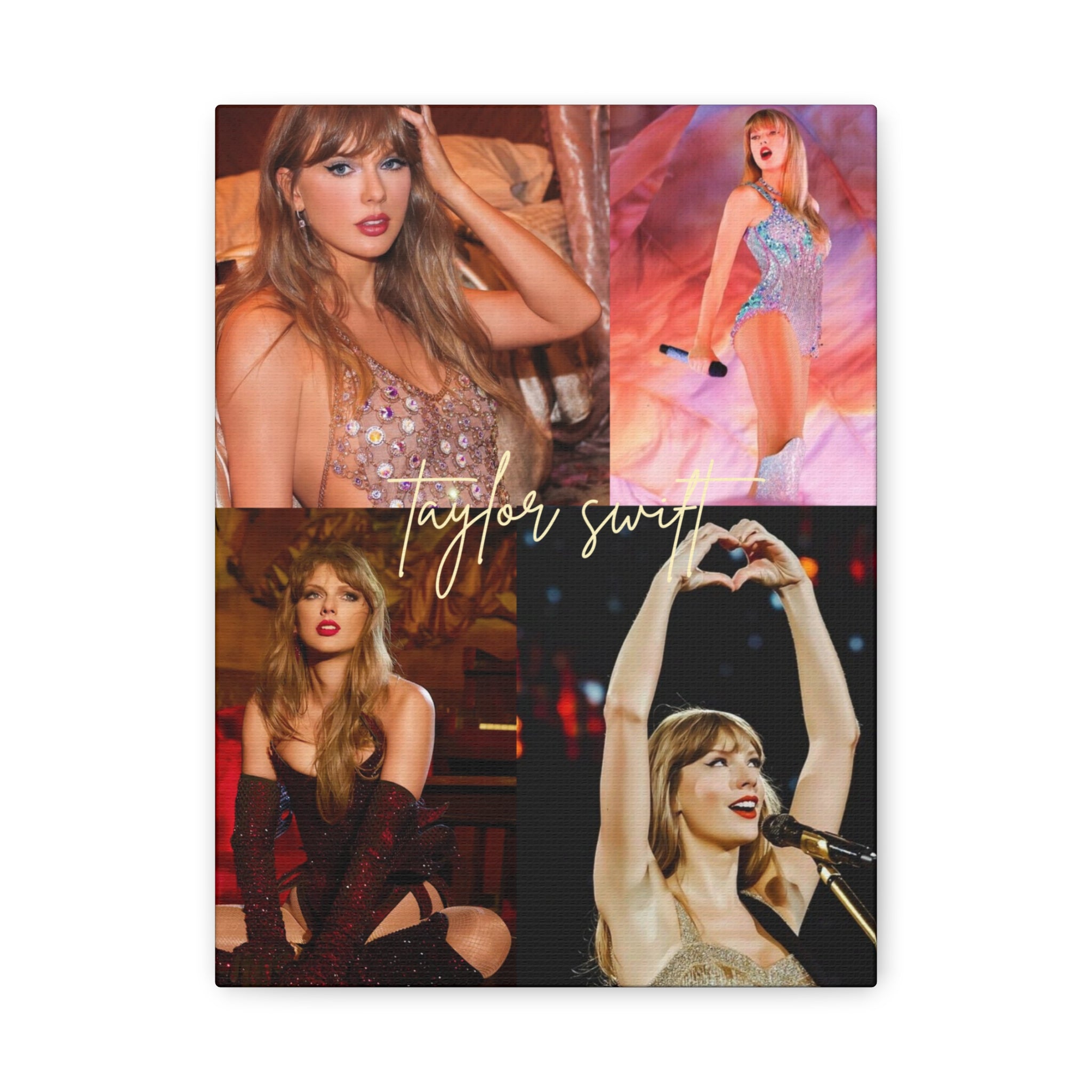 Pop Star Photo Collage Canvas, Stretched Matte Wall Art